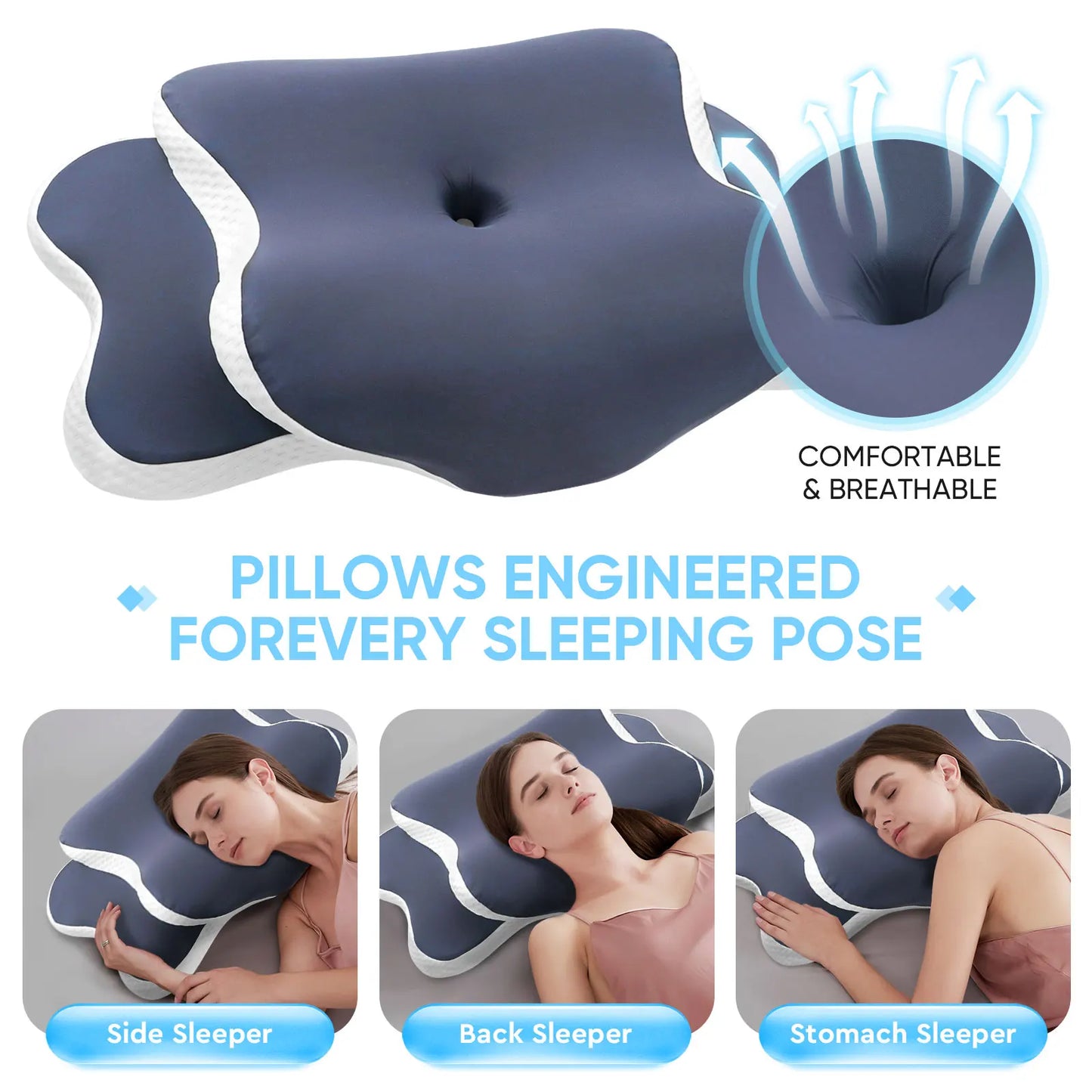 ErgoCloud™ – Orthopedic Memory Foam Cervical Pillow