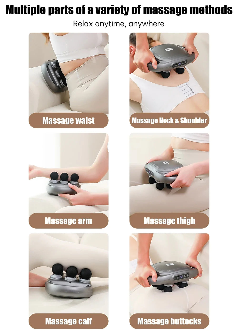 PowerFascia™ 6-Head Deep Tissue Massage Gun