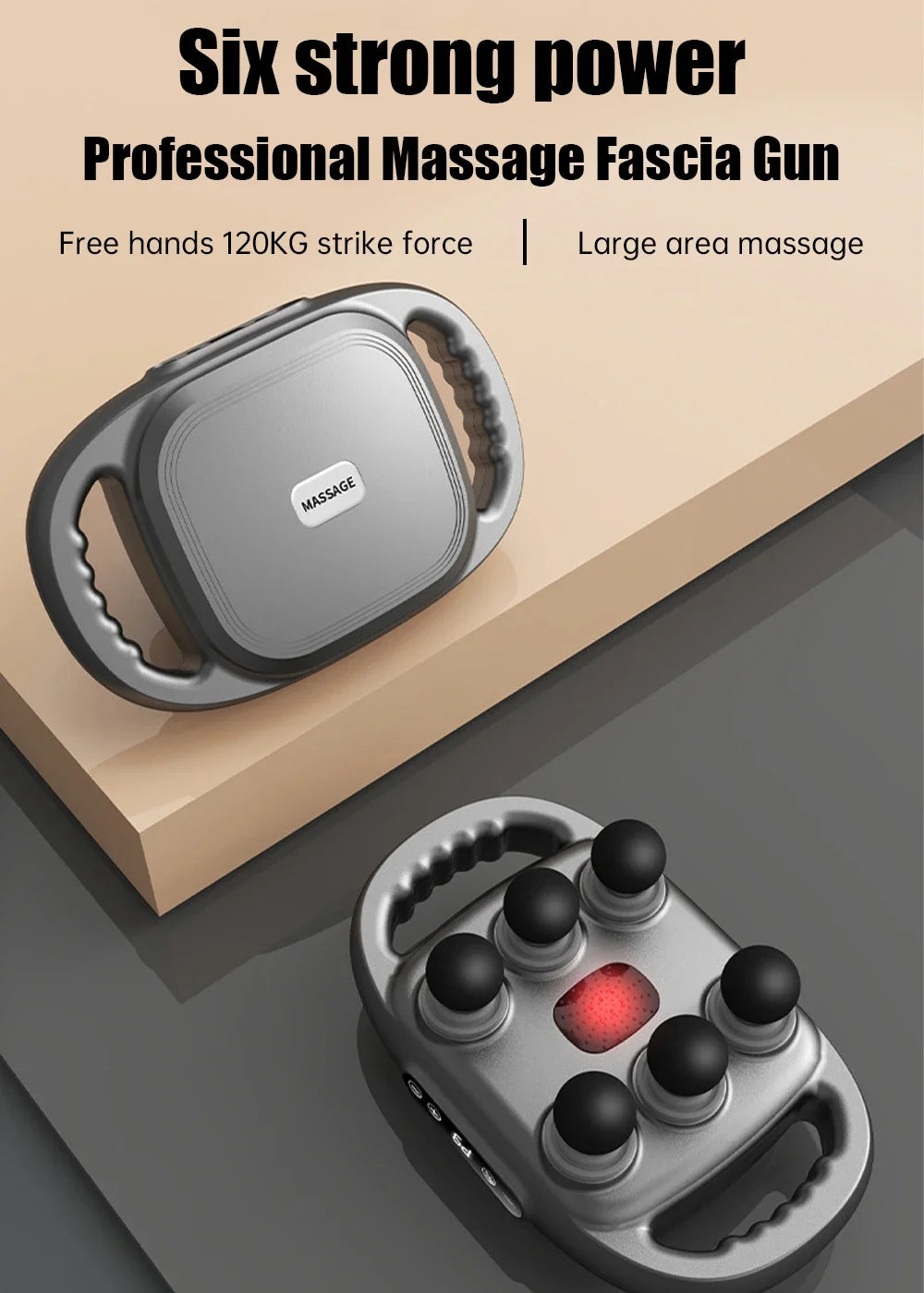 PowerFascia™ 6-Head Deep Tissue Massage Gun