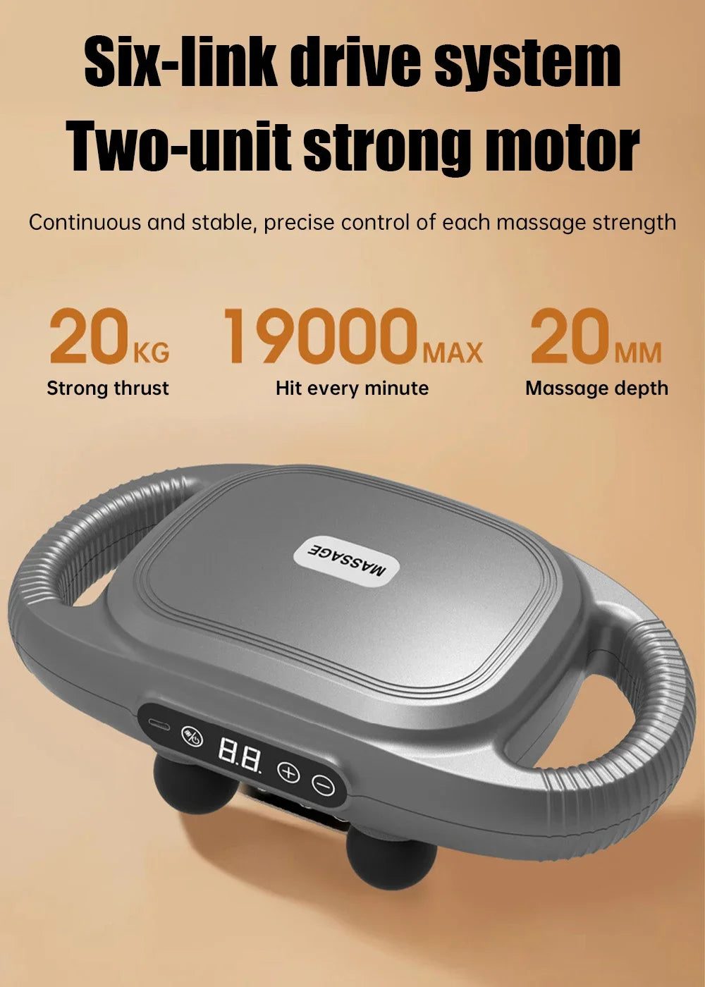 PowerFascia™ 6-Head Deep Tissue Massage Gun