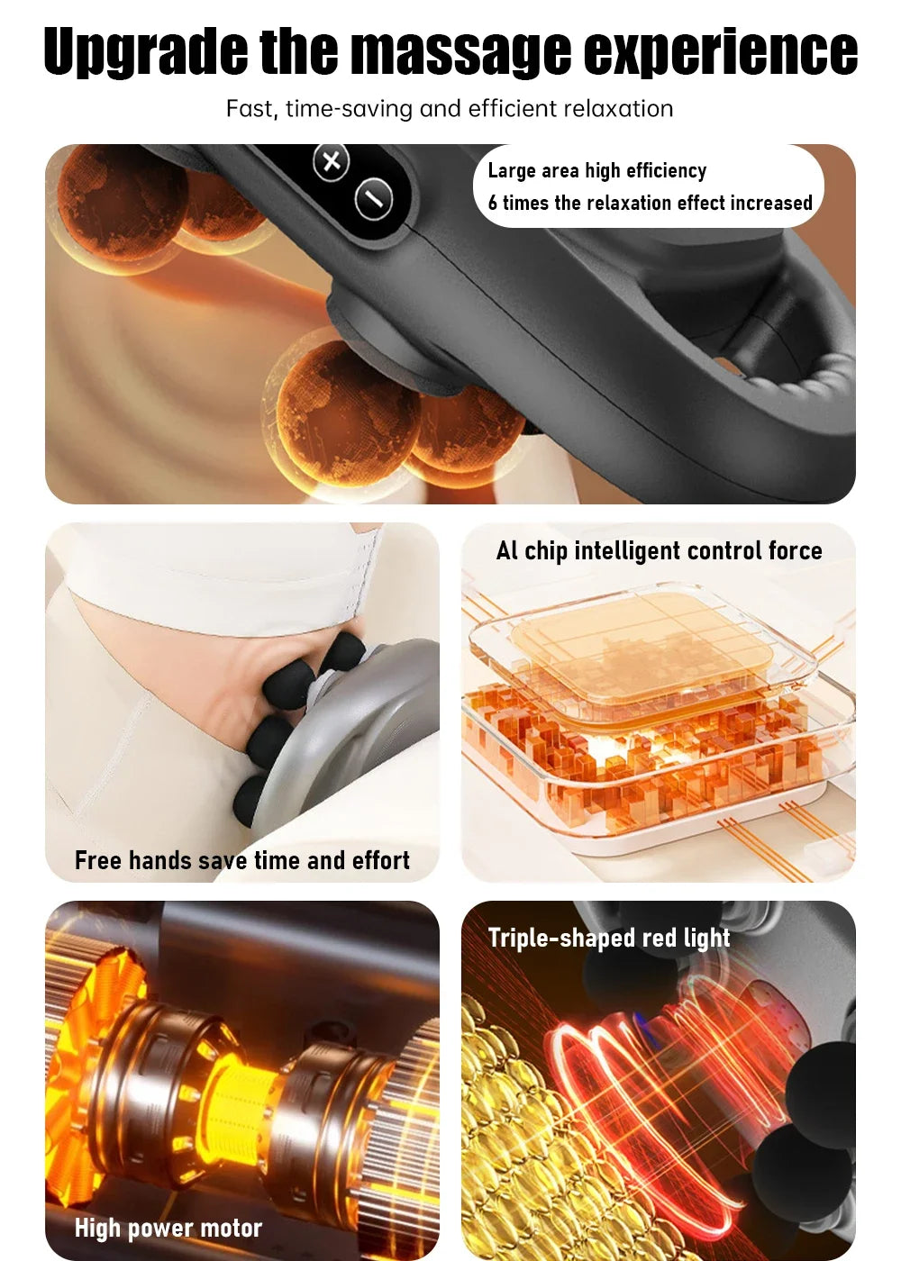 PowerFascia™ 6-Head Deep Tissue Massage Gun